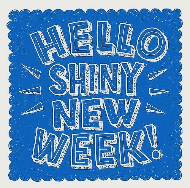 Niebieska kartka cześć nowy tydzień